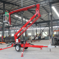 articulated hydraulic trailer boom lift